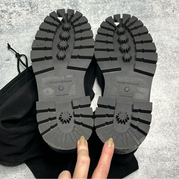 Stuart Weitzman Bedfordland Stretch-suede Over-the-knee Boots 9 - Picture 6 of 6